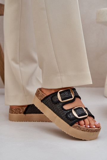 Slippers Met Vlecht I met gespenmi met platform zInart Aralissea 2