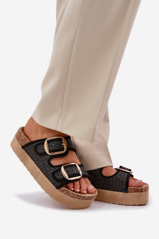 Slippers Met Vlecht I met gespenmi met platform zInart Aralissea