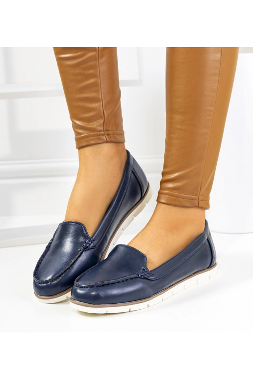 Marineblaue Damen-Loafer Montez
