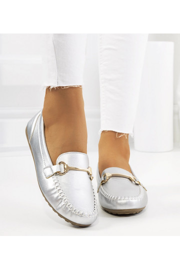 Silberne Ilana-Loafer für...