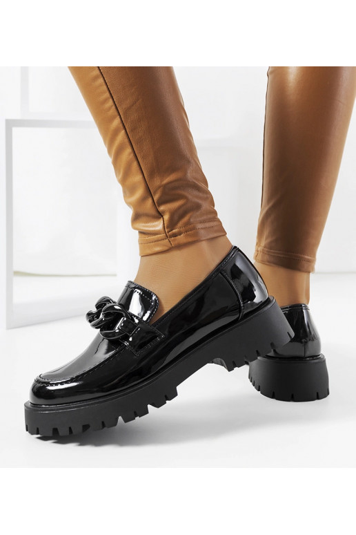 Sorte laksko med tyk sål Dominick