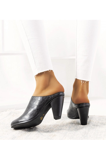 Mules à talons noires Plotkin 2