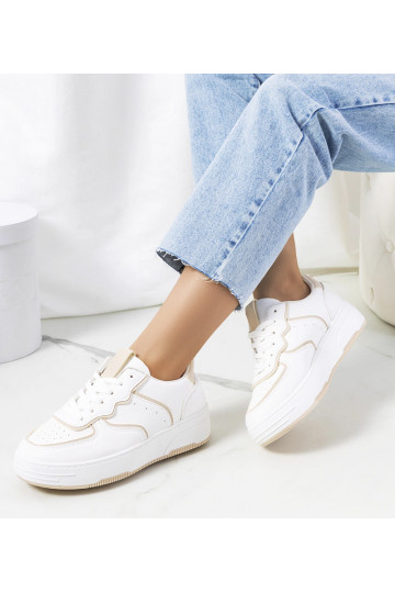 Baskets femme blanches et...