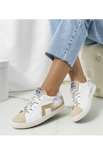 Amaal hvide skinnende sneakers 2