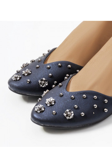 Marineblaue Ballerinas mit... 2