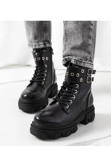 Bottines noires à semelle...