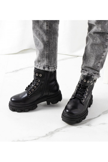 Bottines noires à semelle... 2