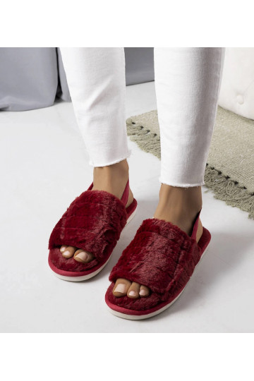 Burgundy Lolita Hjemmesko