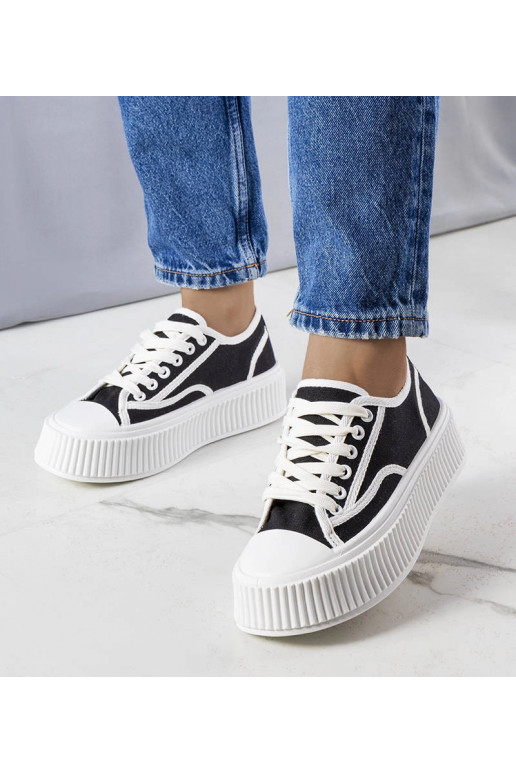 Schwarze Plateau-Sneakers „Delores“