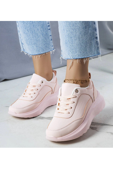 Pink sneakers med en trendy...