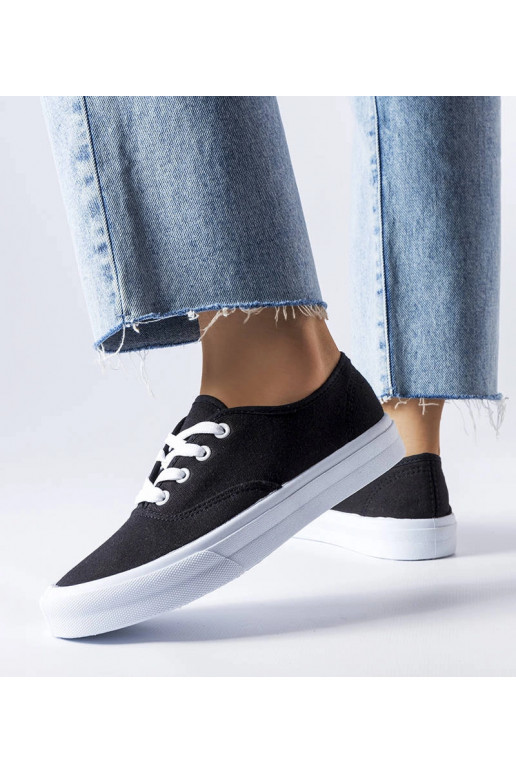 Schwarze Sneaker aus Fantina-Stoff Schwarze Sneaker aus Fantina-Stoff