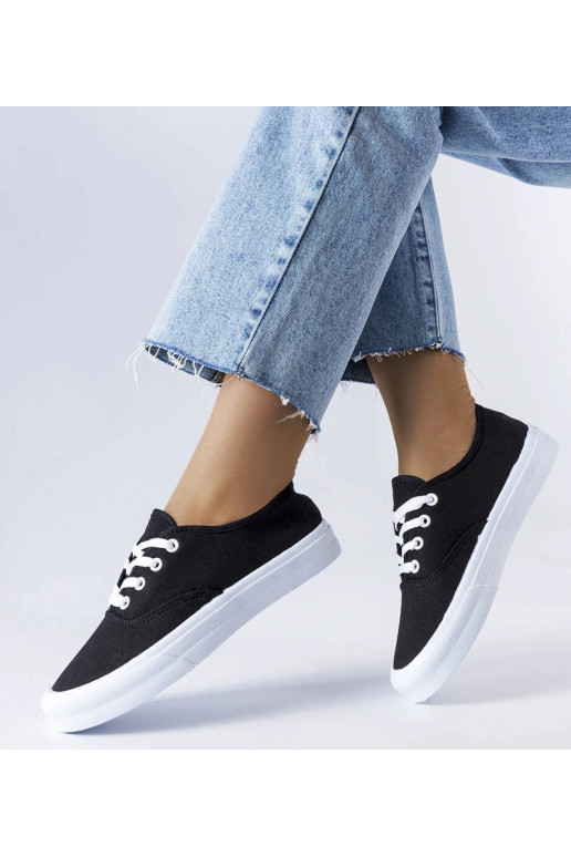 Sorte sneakers i Fantina-stof