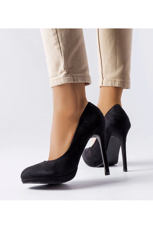 Bazinet sorte øko-ruskind pumps