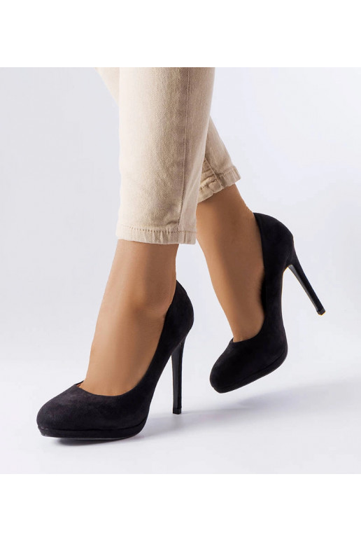 Bazinet sorte øko-ruskind pumps