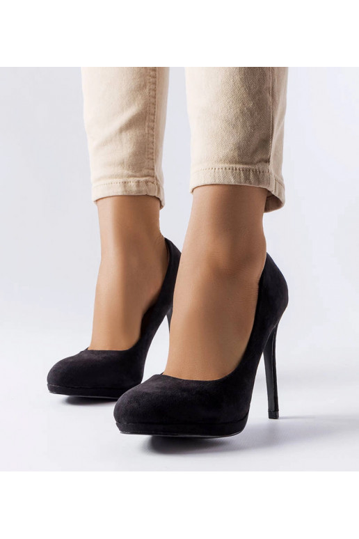 Bazinet sorte øko-ruskind pumps