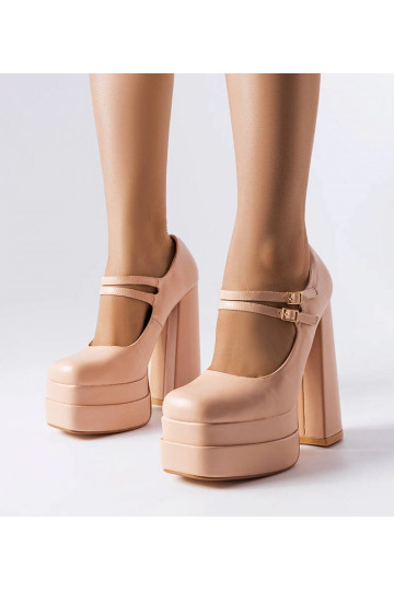 Beige højhælede pumps... 2
