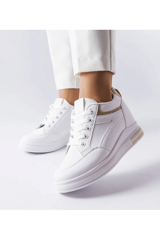 Weiße Sneakers mit Glitzereinsätzen...
