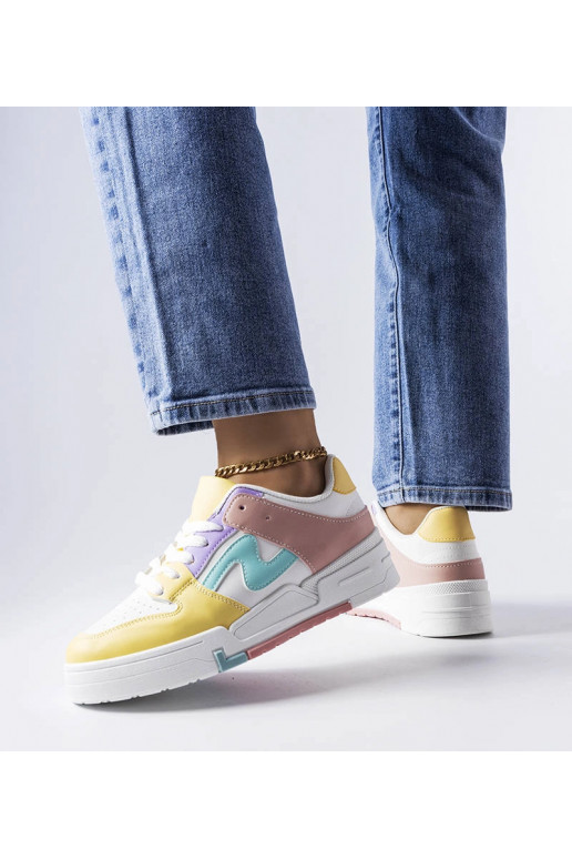 Chaussures roses et jaunes à semelle...