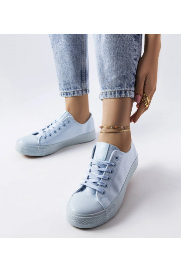 Baskets en tissu bleu...