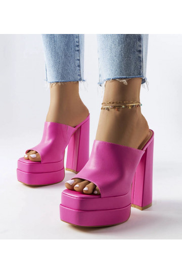 Rosa Flip-Flops mit hohem... 2