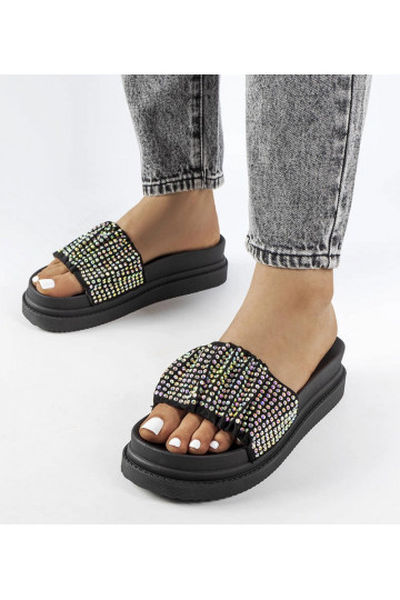 Schwarze Pantoletten Franet... 2