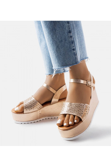 Gold Openwork Platform...