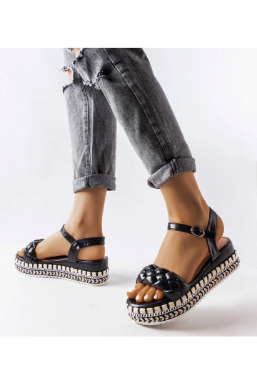 Katrin sorte platformssandaler 2