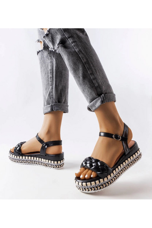 Katrin sorte platformssandaler