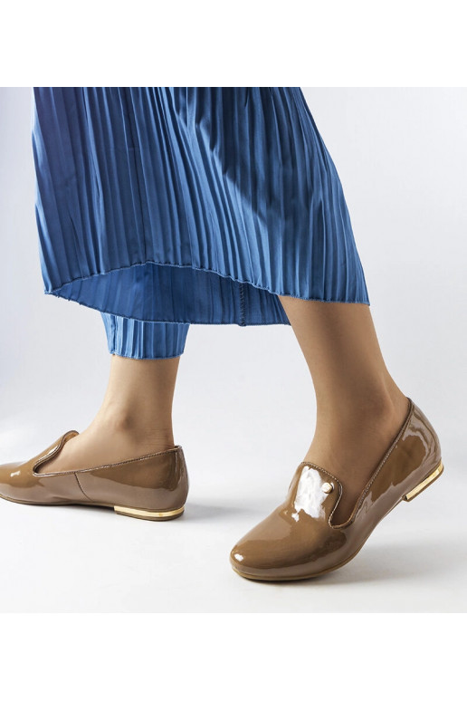 Chaussures Lang en cuir verni marron