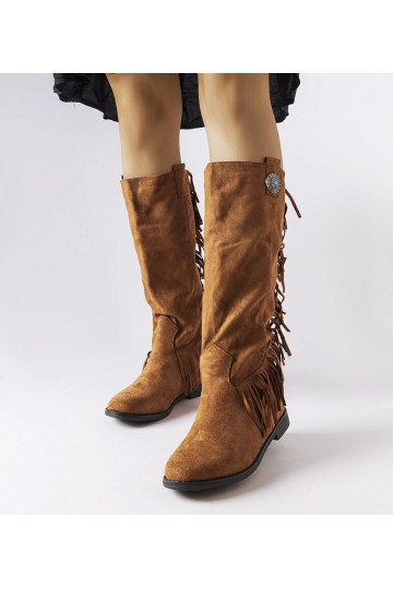 Bottes marron à semelle...