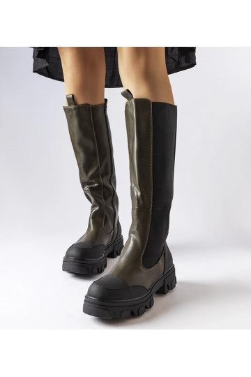 Bottes hautes vertes Pasquale