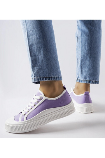 Lila Plateau-Sneakers von...