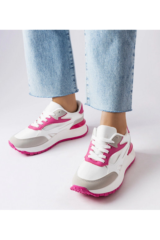 Weiße und rosa Sneaker Batilda