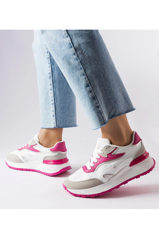 Batilda hvide og lyserøde sneakers