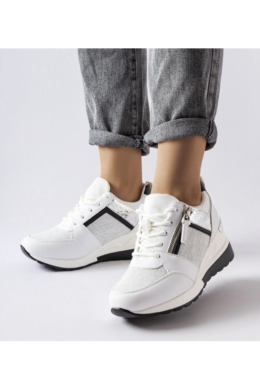 Baskets compensées blanches Deodata