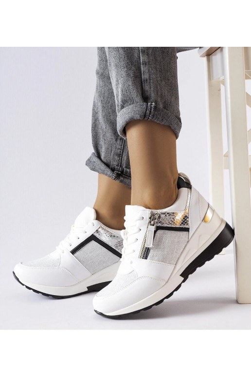 Baskets compensées blanches Deodata