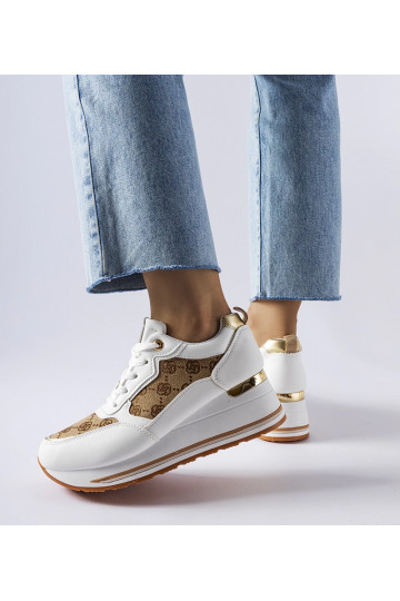 Hvide wedge sneakers med... 2