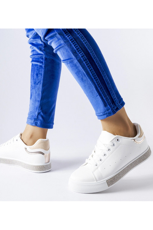 Baskets blanches et beiges avec...