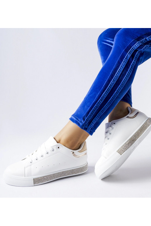 Baskets blanches et beiges avec...