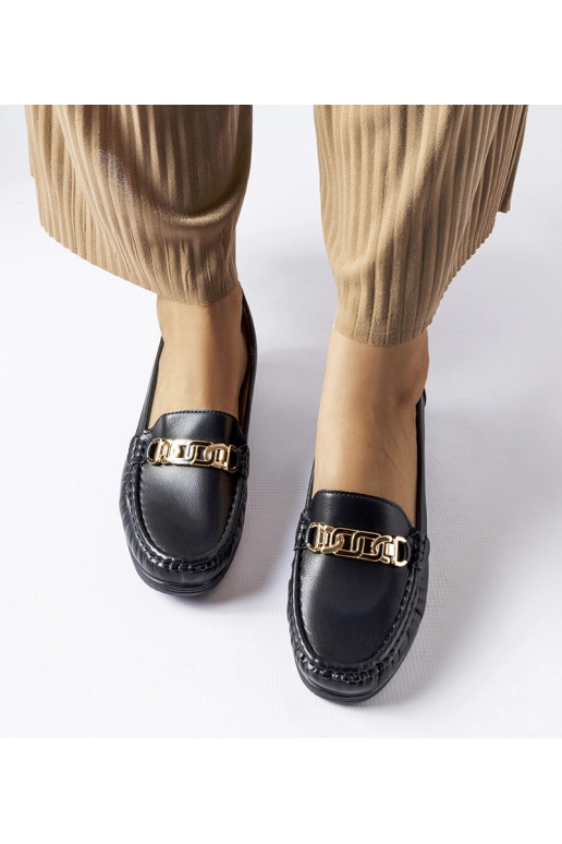 Schwarze Loafer mit Keilschnalle von...