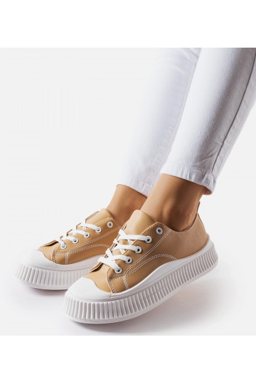 Beige Erbezzo Plateau-Sneaker 2