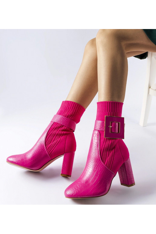 Pink dyreprint sokkestøvler Enrice