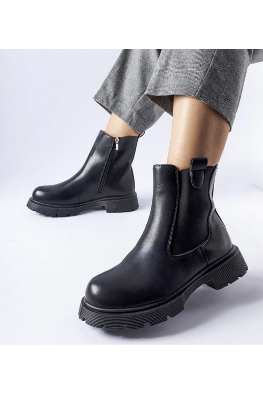 Sorte klassiske ankelstøvler Giacinta