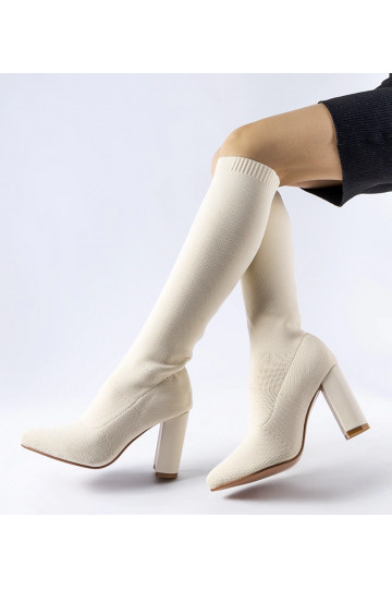 Bottines Conway beiges à talon