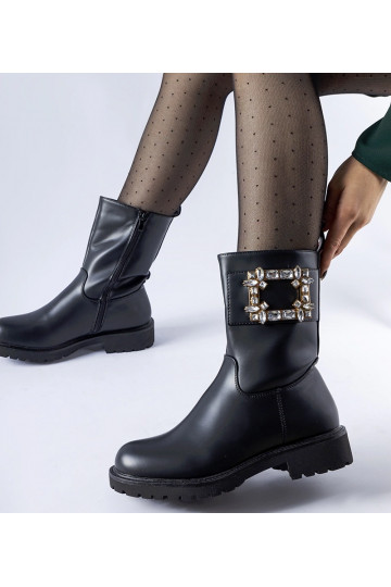 Bottines noires ornées de... 2
