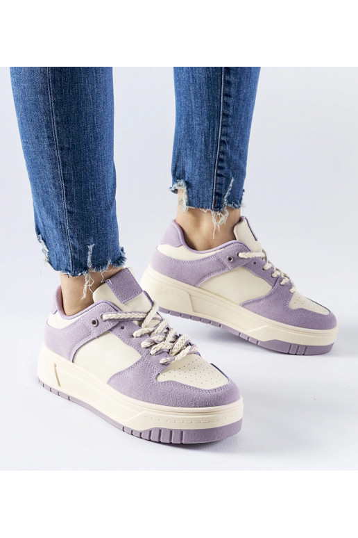 Baskets à plateforme violettes Crim