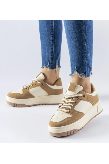 Beige Crim platform sneakers