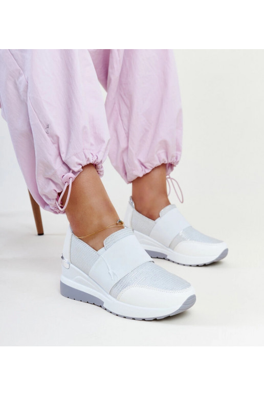 Baskets compensées blanches Kallay