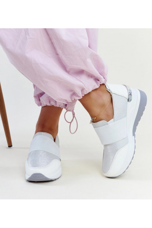 Baskets compensées blanches Kallay