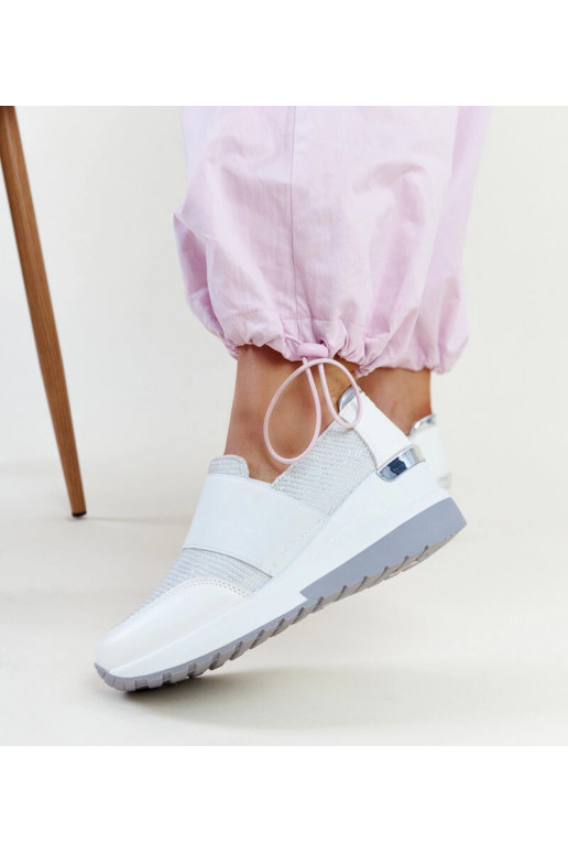 Baskets compensées blanches Kallay